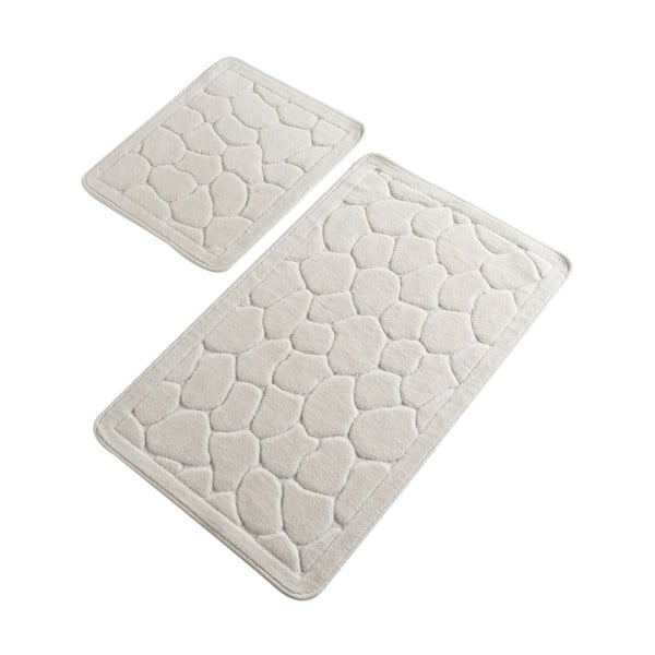 Комплект от 2 светлобежови памучни изтривалки за баня Lino Ecru - Confetti Bathmats