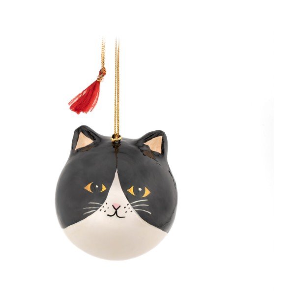 Хартиена Коледна украса 8 cm Black Cat – Sass & Belle