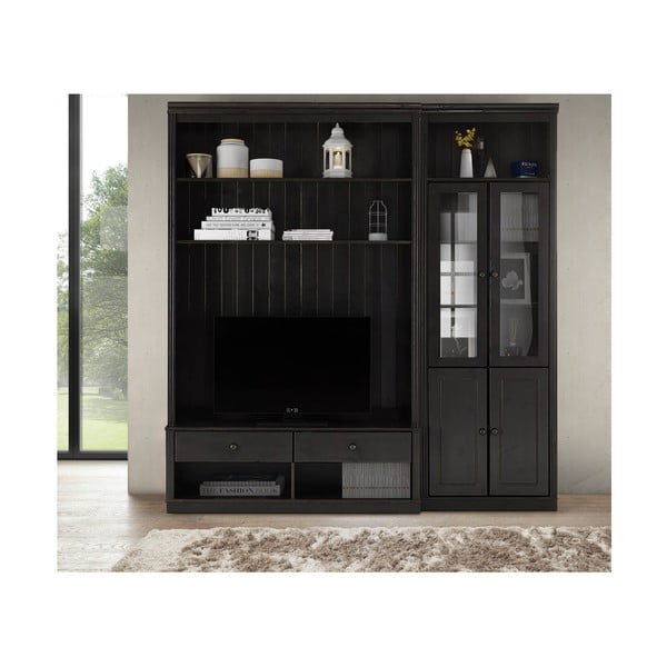 Кафяв TV комплект от от масивен бор 214x223 cm Anita – Støraa-image-1