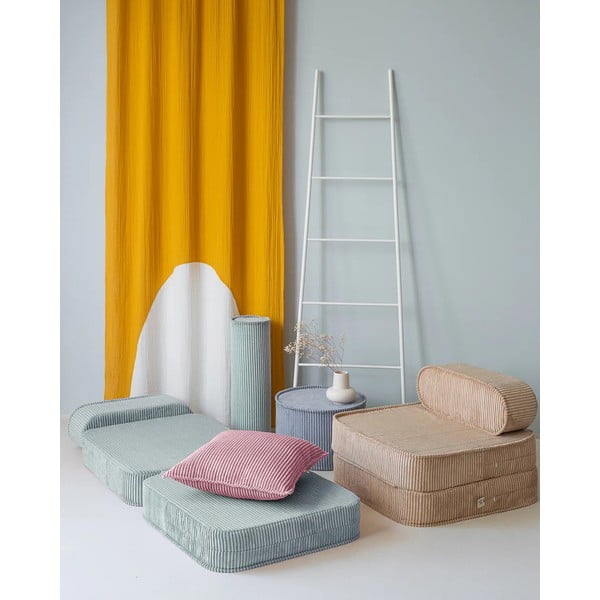 Розова детска възглавница за диван от рипсено кадифе Block – Wigiwama-image-1