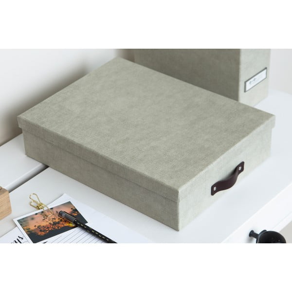 Бежова кутия за съхранение Oskar - Bigso Box of Sweden-image-1