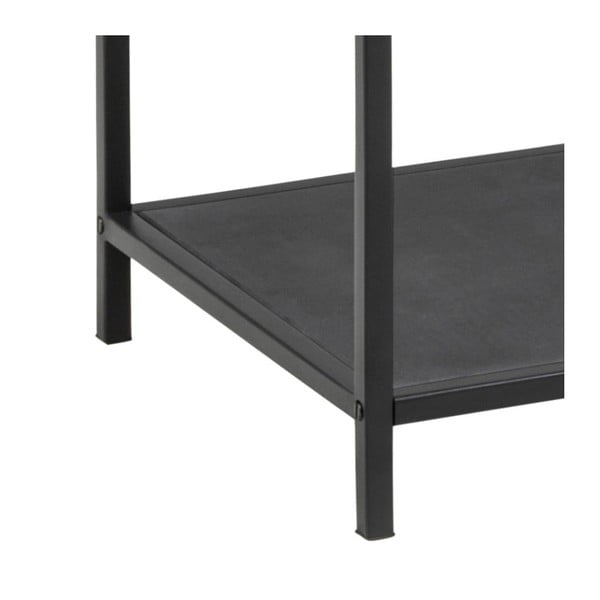 Черен стъклен стелаж 35x120 cm Seaford – Actona-image-3