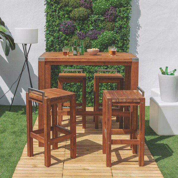 Дървени градински бар столове Norah - LDK Garden-image-1