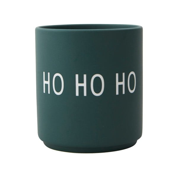 Тъмнозелена порцеланова чаша Фаворит Ho Ho Ho - Design Letters