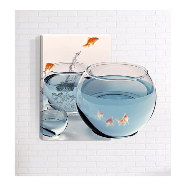 3D картина за стена Риба, 40 x 60 cm - Mosticx