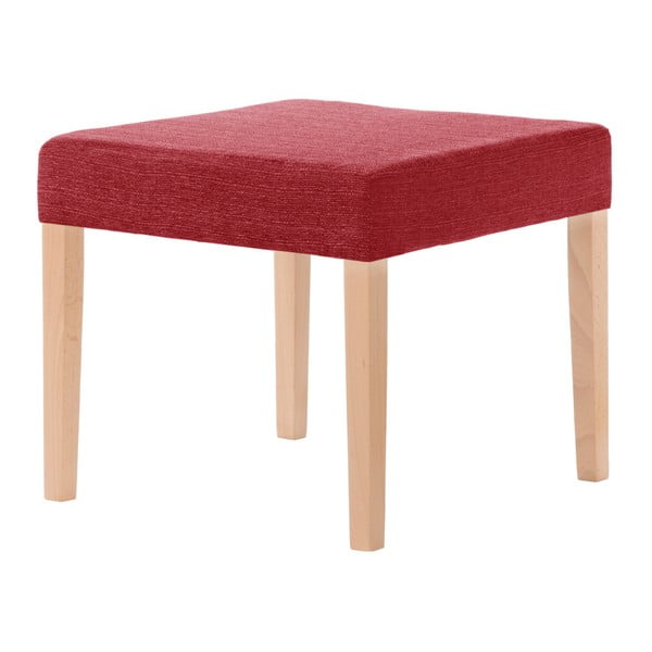 Červená stolička s hnědými nohami Ted Lapidus Maison Pétale