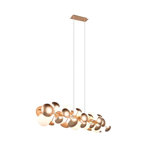 Висяща лампа със стъклен абажур в златисто-бяло Bubble - Trio Select-image-2