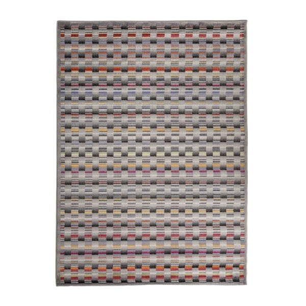 Оптичен сив килим Lento за тежки условия, 117 x 170 cm - Floorita