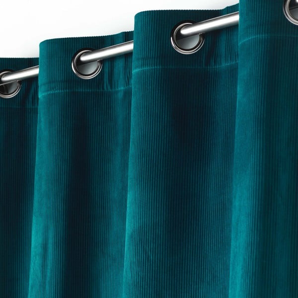 Синя завеса от рипсено кадифе 140x260 cm Casual – douceur d'intérieur-image-1