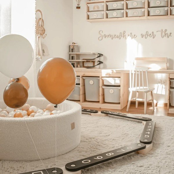 Черна сензорна пътека от масивен бор 10x408x5 cm Montessori – Meowbaby-image-3