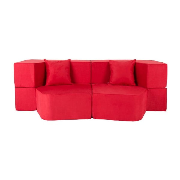 Rozkládací multifunkční pohovka Sofa&Bed, červená