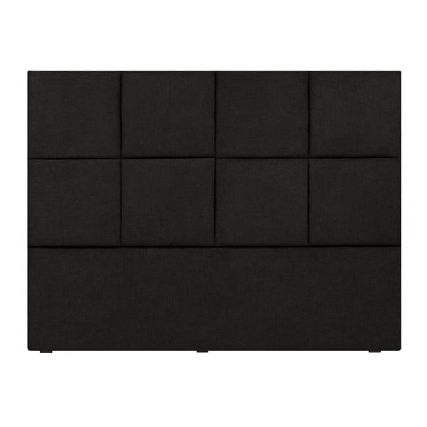 Černé čelo postele Mazzini Sofas Barletta, 160 x 120 cm