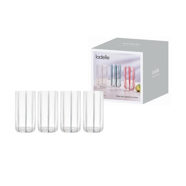 Стъклени чаши в комплект от 4 бр. 450 ml Stripe – Ladelle-image-2