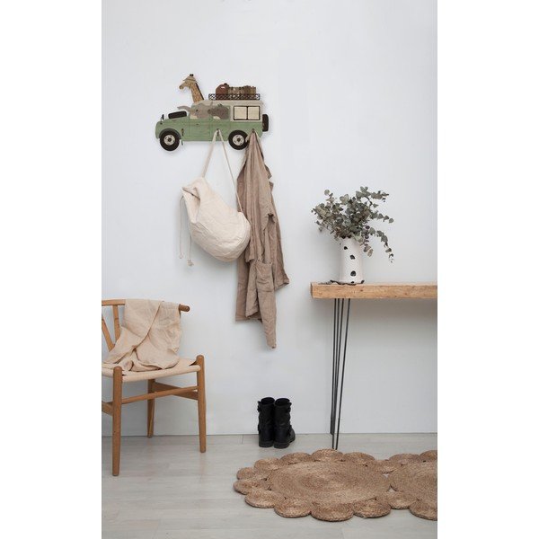Зелена детска закачалка за стена Safari Van - Little Nice Things-image-1
