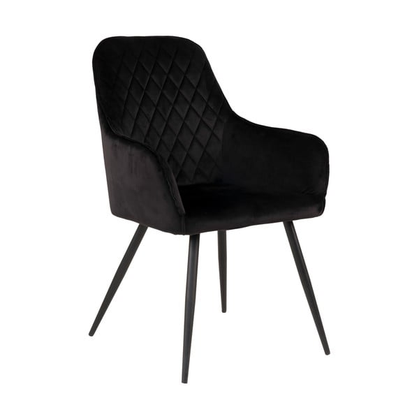 Черни кадифени трапезни столове в комплект от 2 Harbo - House Nordic