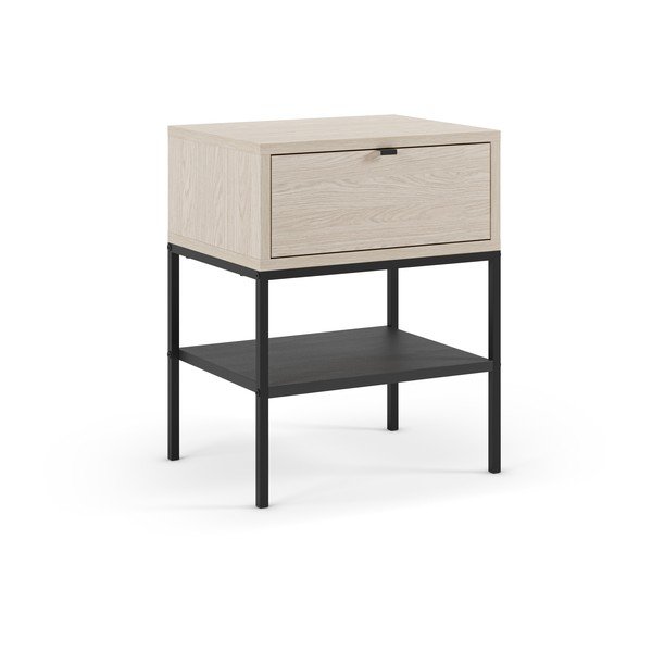 Матово нощно шкафче с рафтове в светло естествен цвят Sali – Marckeric