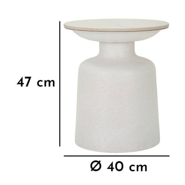 Кръгла странична масичка с керамичен плот ø 40 cm Fush – Mauro Ferretti-image-3