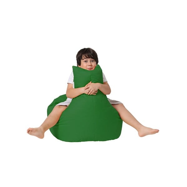 Тъмнозелен детски чувал за сядане Baton - Floriane Garden-image-2