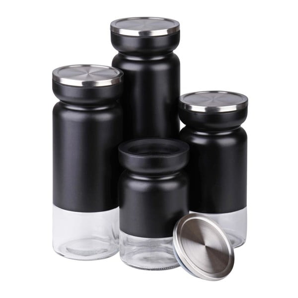 Комплект от 4 чаши от черна стомана - Kitchenworld