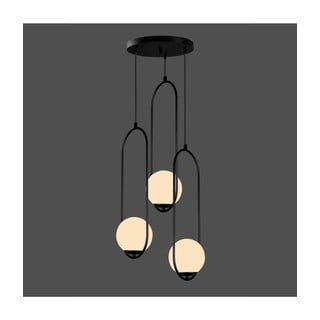 Черно висящо осветително тяло, височина 146 cm Arch - Squid Lighting