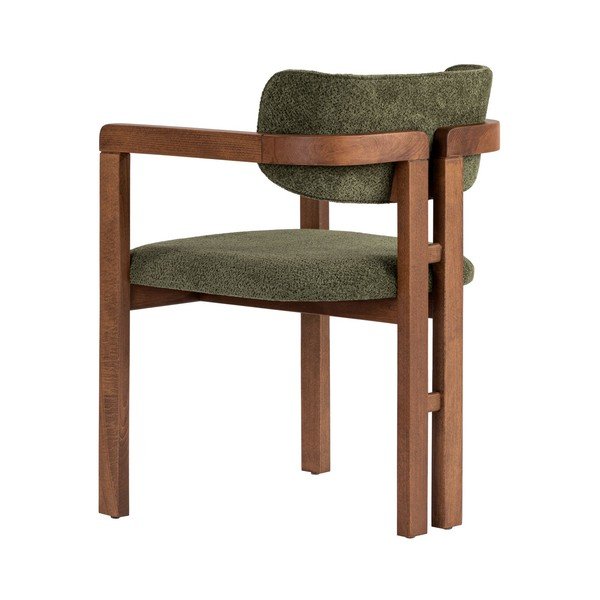 Тъмнозелен трапезен стол с подлакътници Toscana – Kalune Design-image-2