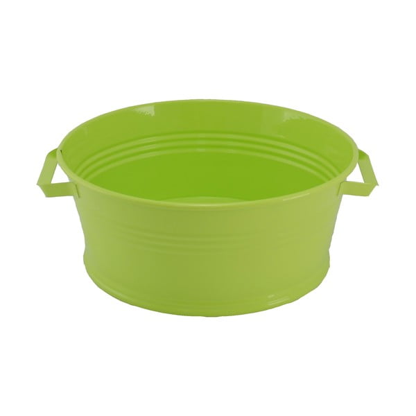 Kovový kbelík s uchy Kovotvar, 10x27 cm, zelený