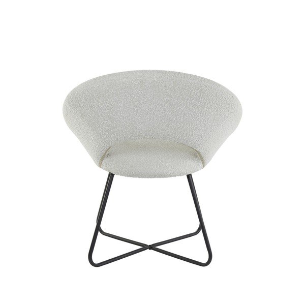 Бял фотьойл от плат букле Antony - Light & Living-image-3