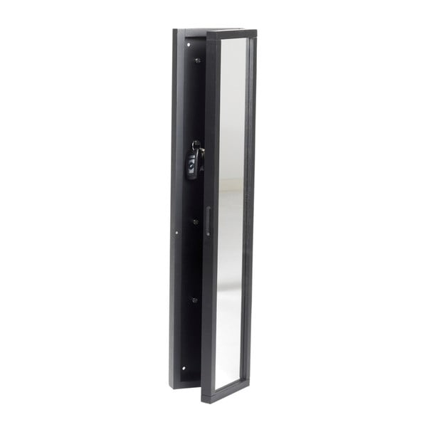 Черен дъбов шкаф за ключове с огледало Sol Confetti - Rowico