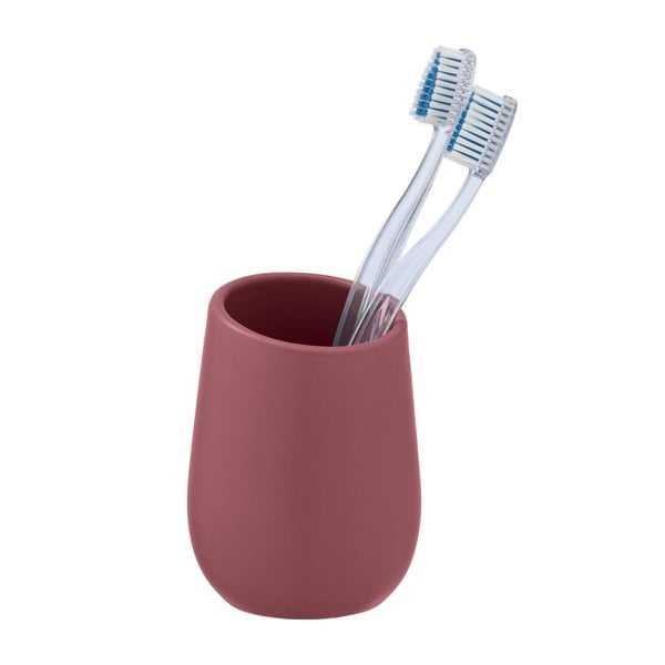 Розова керамична чаша за четка за зъби Badi - Wenko