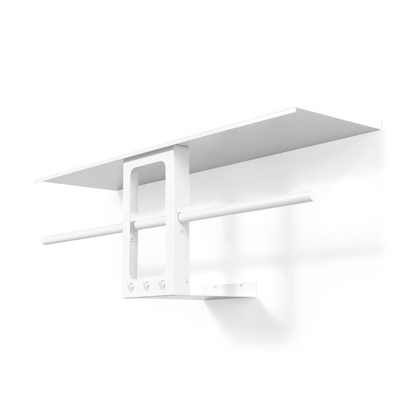 Бяла стоманена стенна закачалка с рафт 100 cm Luno Small – Spinder Design