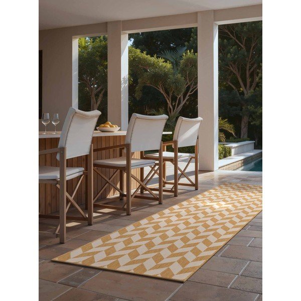 Пътека за открито и закрито в цвят жълта охра/кремава 80x200 cm Haringey Terrick – Ted Baker-image-1