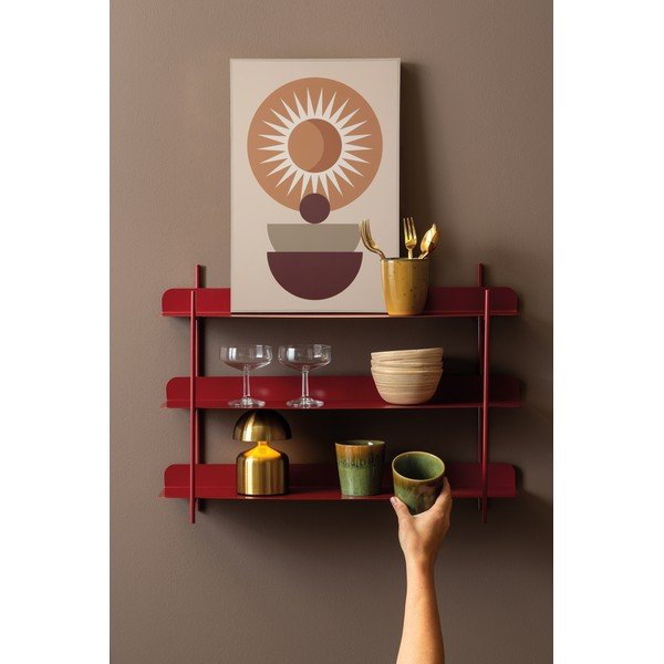 Бордо на няколко нива метален стенен рафт 60 cm Riqueza Tres – PT LIVING-image-1