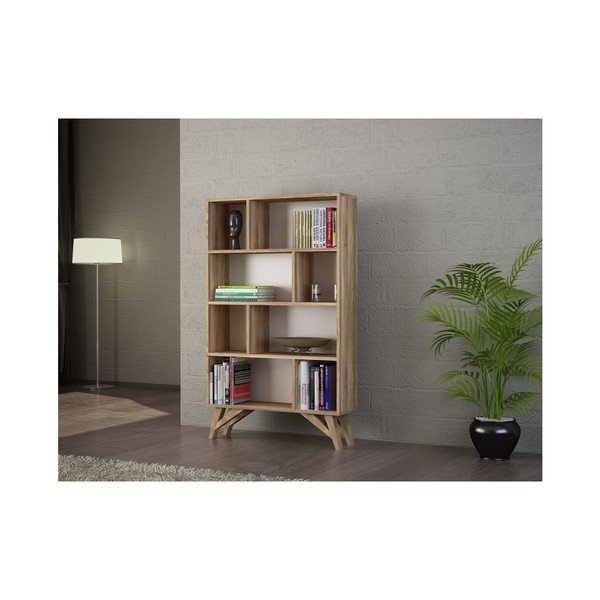 Библиотека за книги в цвят Фламинго орех - Tera Home-image-3