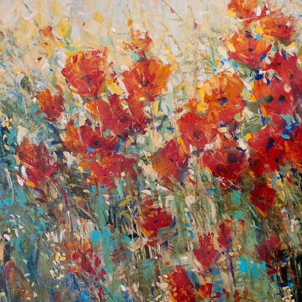 Obraz DecoMalta Painted Poppies, 80 x 80 cm