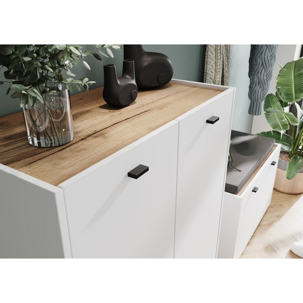 Бяла/естествена етажерка за обувки Lucena - Germania-image-1