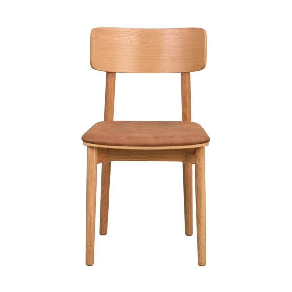 Кафяв коняк/естествени трапезни столове в комплект от 2 бр. от имитация на кожа Wolcott – Rowico-image-3