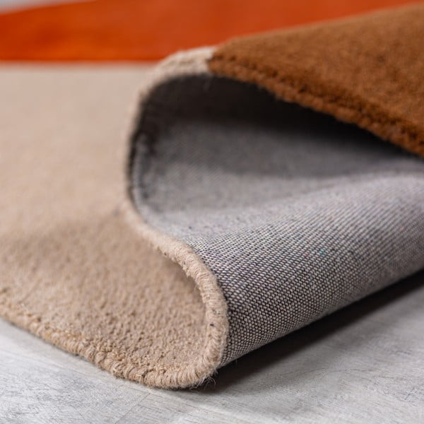 Ръчно изработен вълнен кръгъл килим в тухлен цвят ø 200 cm Mia Segment – Flair Rugs-image-3