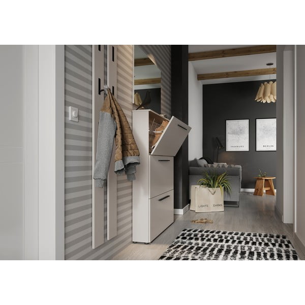 Сив и бежов шкаф за обувки с панти Utah - Germania-image-3