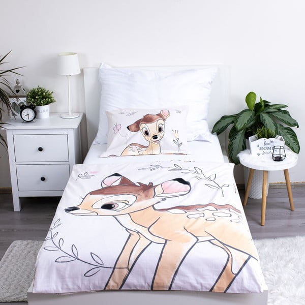 Памучно спално бельо за детско креватче 100x135 cm  Bambi "Beige" – Jerry Fabrics-image-1