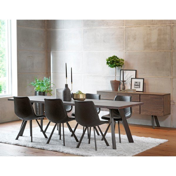 Черен трапезен стол с черни крака Alpha - Rowico-image-4