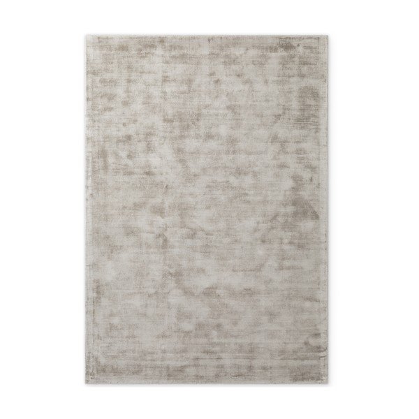 Сив ръчно изработен килим от вискоза 80x150 cm Noemi – Vikosa