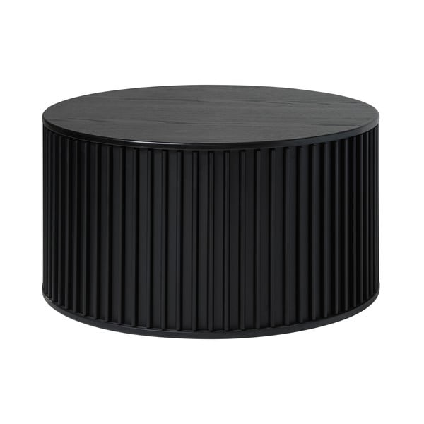 Черна кръгла маса за кафе ø 85 cm Siena - Unique Furniture
