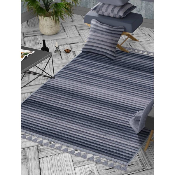 Сив миещ се килим 160x100 cm - Vitaus-image-1