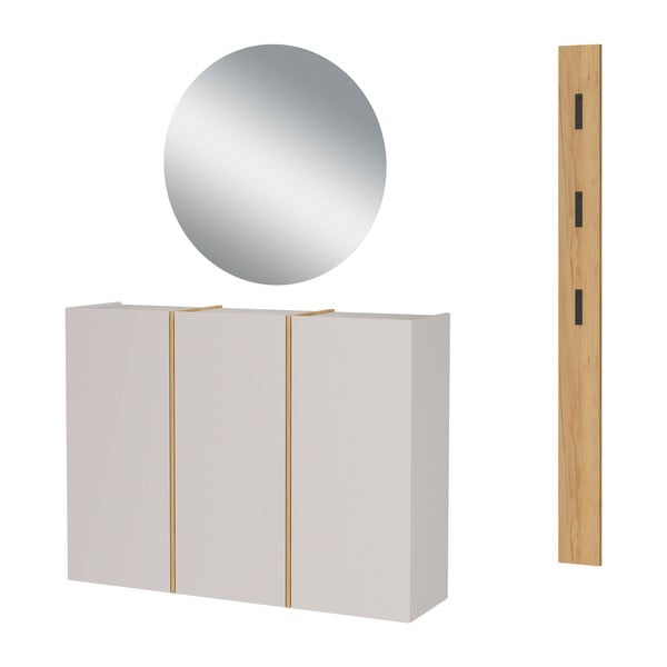 Комплект за коридор в кремав и естествен цвят 168x200x37 cm Libbiano – Germania