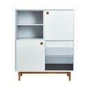Бял висок скрин с чекмеджета 114x137 cm Color Box - Tom Tailor