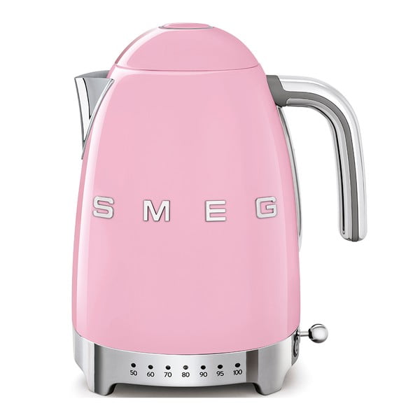 Розова електрическа кана от неръждаема стомана 1,7 l Retro Style – SMEG