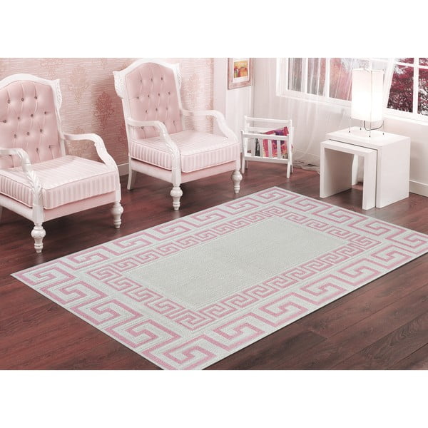 Pudrově růžový odolný koberec Vitaus Versace, 120 x 180 cm 