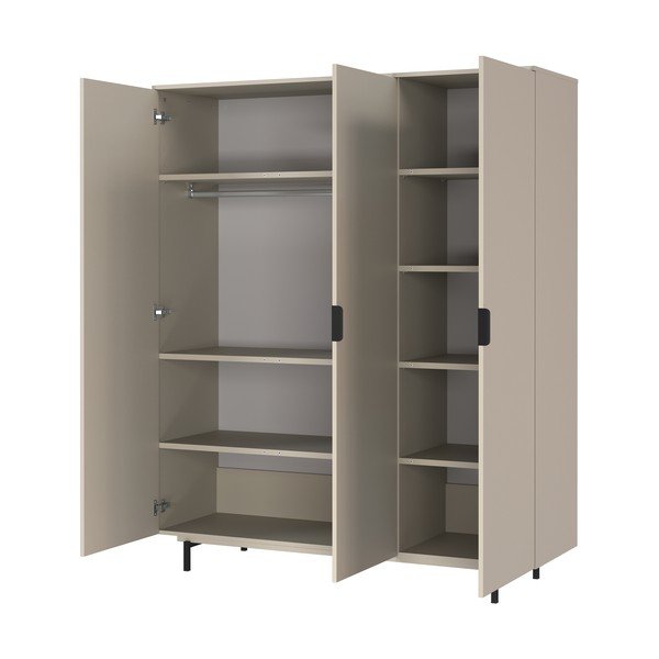 Сив детски гардероб 158x190x54 cm Tomino – Germania-image-3