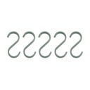 Светлозелени висящи метални куки в комплект от 5 бр. Hang-it – Mette Ditmer Denmark