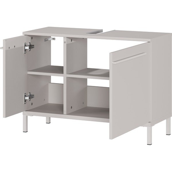 Кремав матов шкаф за мивка 80x59 cm Laurino – Germania-image-2